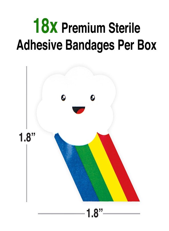 GAMAGO Rainbow Bandages for Kids & Kidults - Set of 18 Individually Wrapped Self Adhesive Bandages - Sterile, Latex-Free & Easily Removable - Funny Gift & First Aid Addition - Image 2